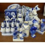 Twenty-one pieces of Delft china