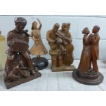 Hand-carved wooden statuettes **PLEASE NOTE THIS LOT IS NOT ELIGIBLE FOR POSTING AND PACKING**