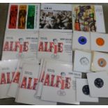 Ten Alfie Original Music From The Score LP records, two UB40 albums, a The Jam album and a