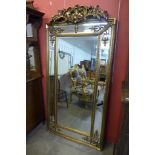 A large French style gilt framed mirror, 183cms h (M32168) #