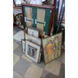 Assorted prints and paintings