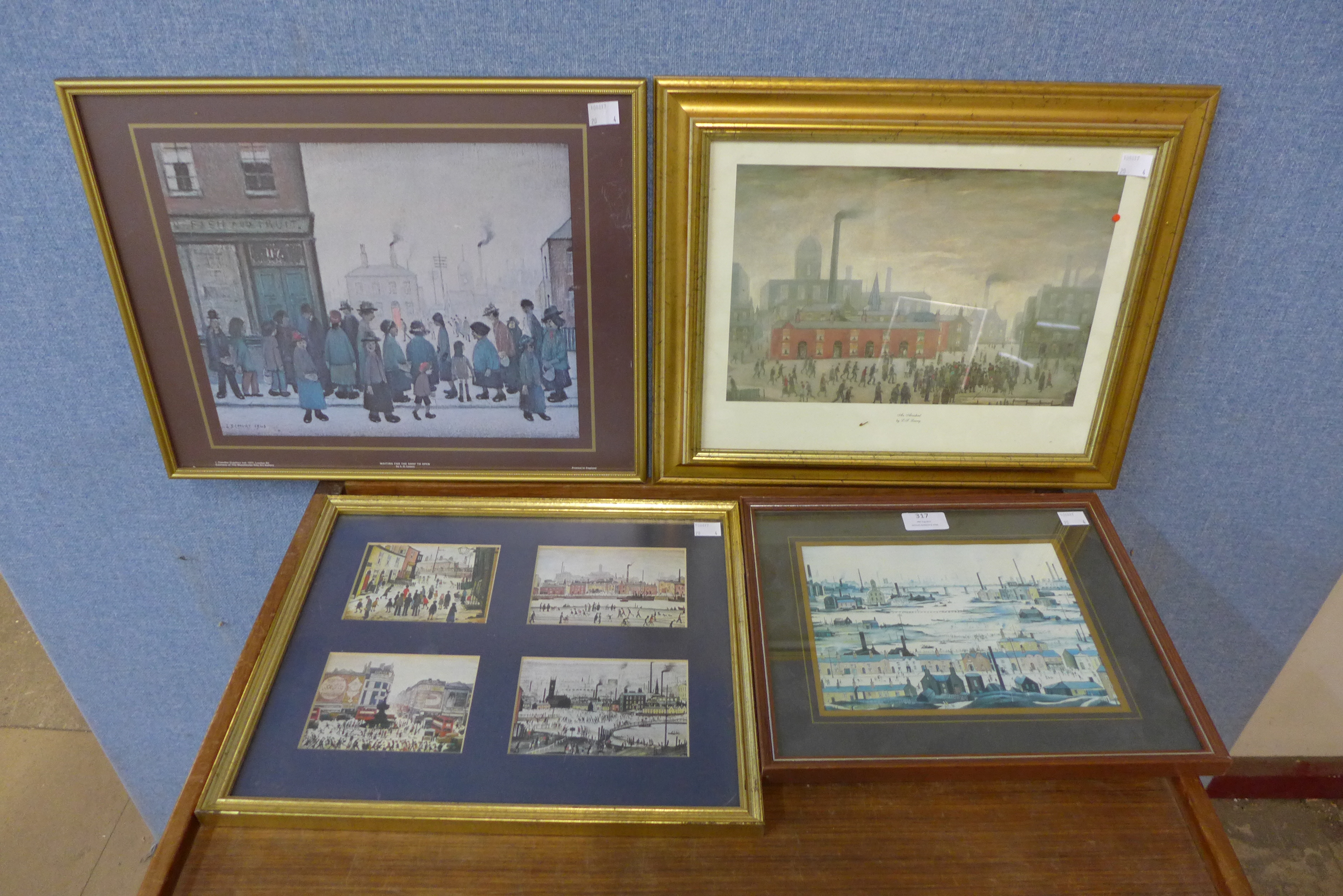 Four L.S. Lowry prints