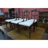 A set of six William IV rosewood dining chairs