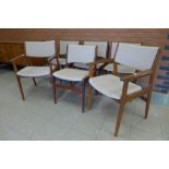 A set of six afromosia dining chairs