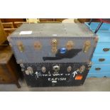 Two vintage steamer trunks