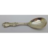 A Victorian silver caddy spoon, London 1851, 21g