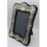 A silver photograph frame, London 1986, height 20.5cm