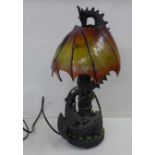 A mythical dragon table lamp, 38cm