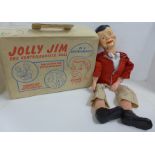 A Jolly Jim ventriloquist's doll, boxed