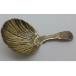 A George IV silver caddy spoon, London 1826, William Knight II