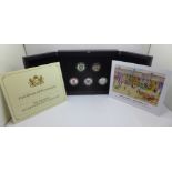 The Mr Benn 50th Anniversary 2021 silver proof fifty pence five coin set with selective colour