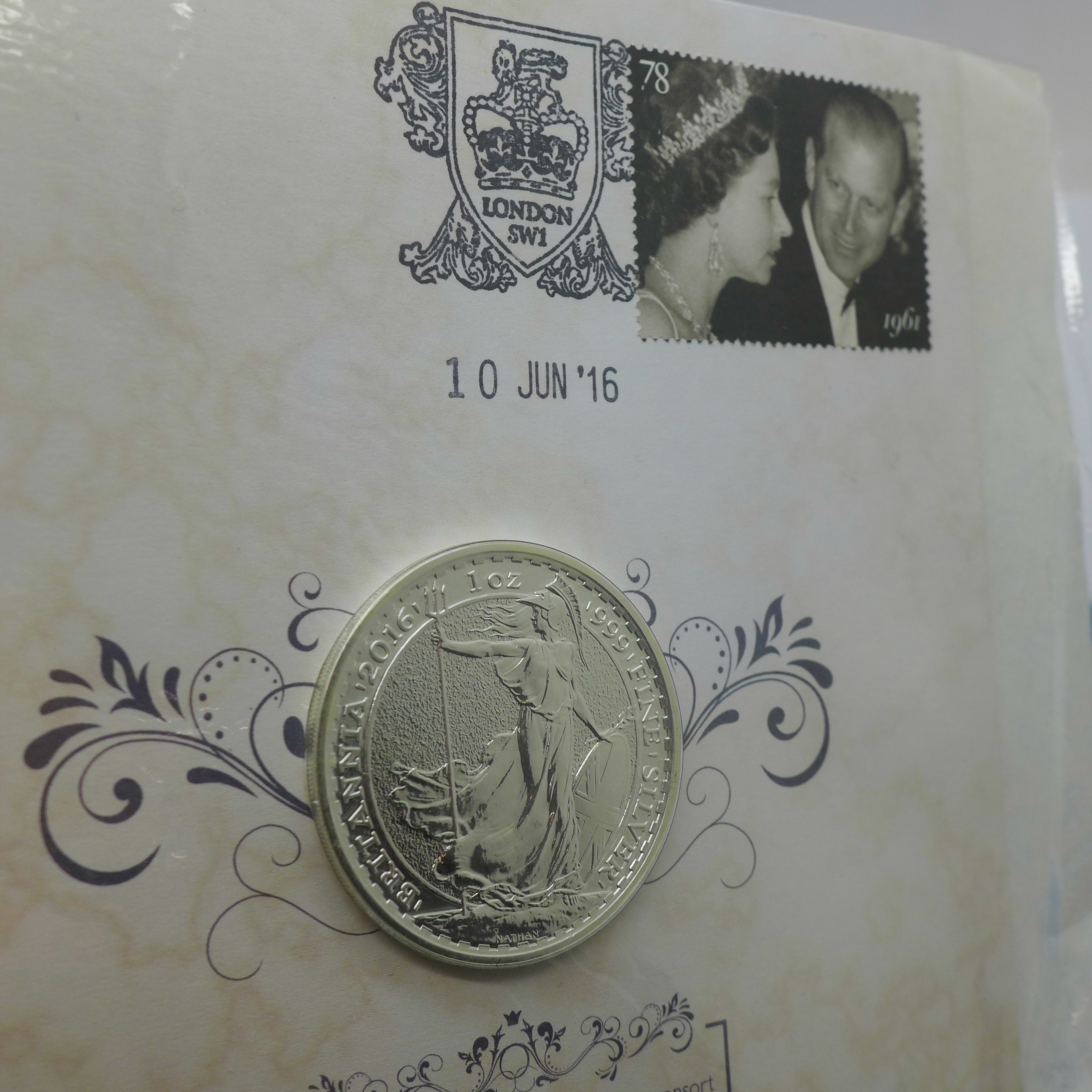 Benham cover, "HRH Prince Philip 95th Birthday", a Benham Specialist coin cover containing a 2016 - Image 2 of 2