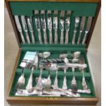 A canteen of silver plated cutlery