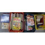 Four boxes of mixed books, children's annuals, etc. **PLEASE NOTE THIS LOT IS NOT ELIGIBLE FOR