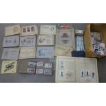 A collection of cigarette cards including John Player's, Ogdens, Wills and a collection of tea cards