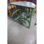 An early 20th Century painted steel turnstile