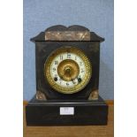 A 19th Century American Ansonia Clock Co. slate and marble mantel clock