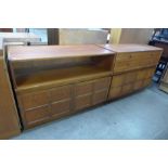 A pair of Nathan teak side cabinets