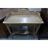 A Victorian style pine washstand