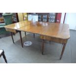 A George IV mahogany D-end dining table
