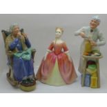 Three Royal Doulton figures; Penny's Worth, Debbie and A Stitch in Time