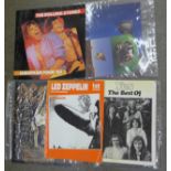 A collection of music scores and tour programmes comprising Led Zeppelin, AC/DC, The Rolling Stones,