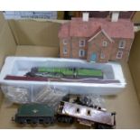 A model of the Flying Scotsman, model hotel, etc.