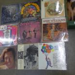 Twenty-six LP records including Glen Campbell, Young Blood, musicals and classical, etc.