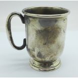 A silver mug, Birmingham 1930, 62g