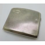 A silver cigarette case, Birmingham 1902, 128g