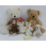 Five Steiff soft toys