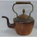 A copper kettle by William Soutter and Sons Co. Hockley, early 1860's