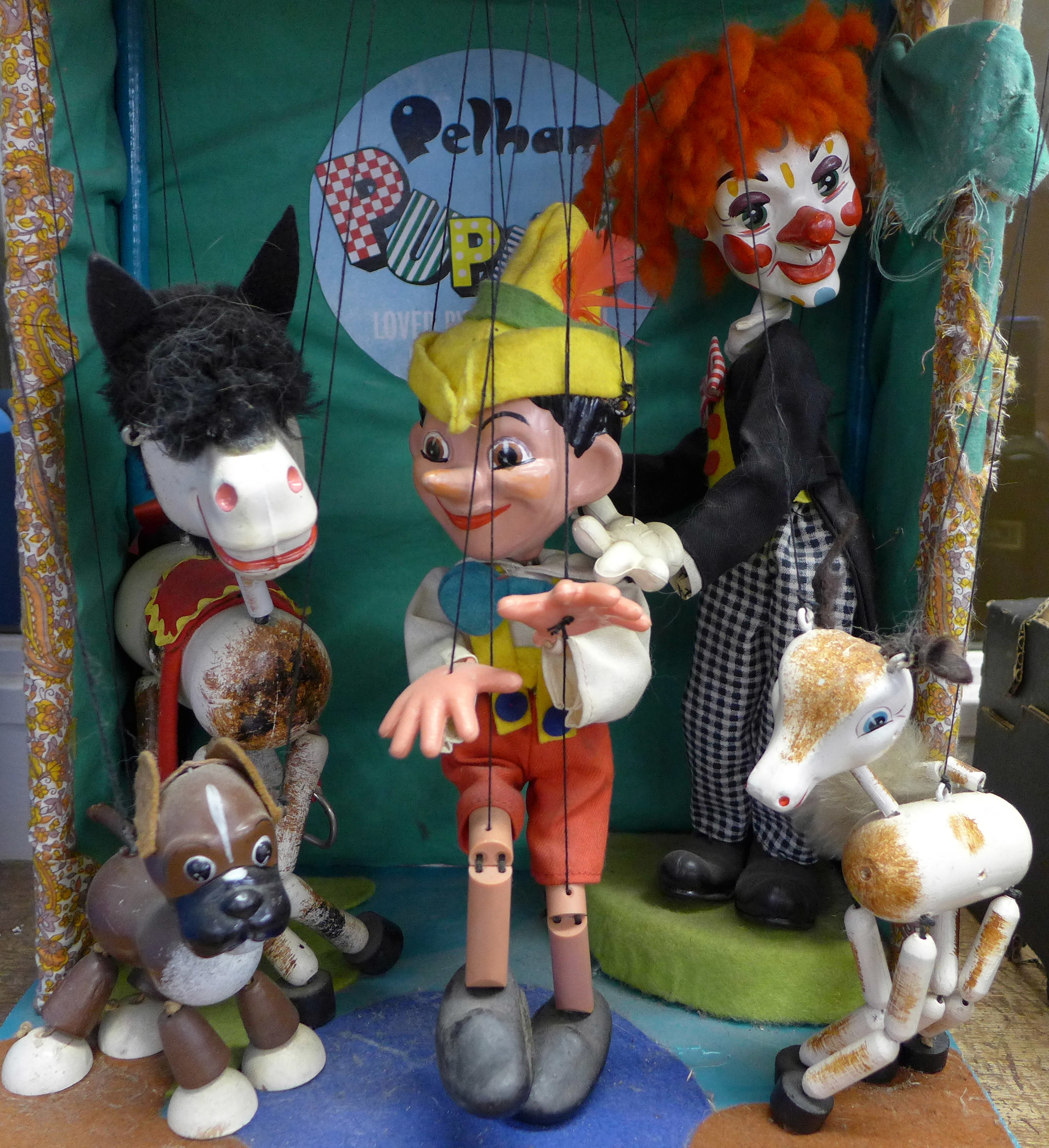 A Pelham Puppet theatre display with five Pelham puppets - Image 2 of 6
