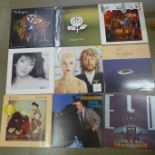 LP records including Fleetwood Mac, David Bowie, Kate Bush, etc.