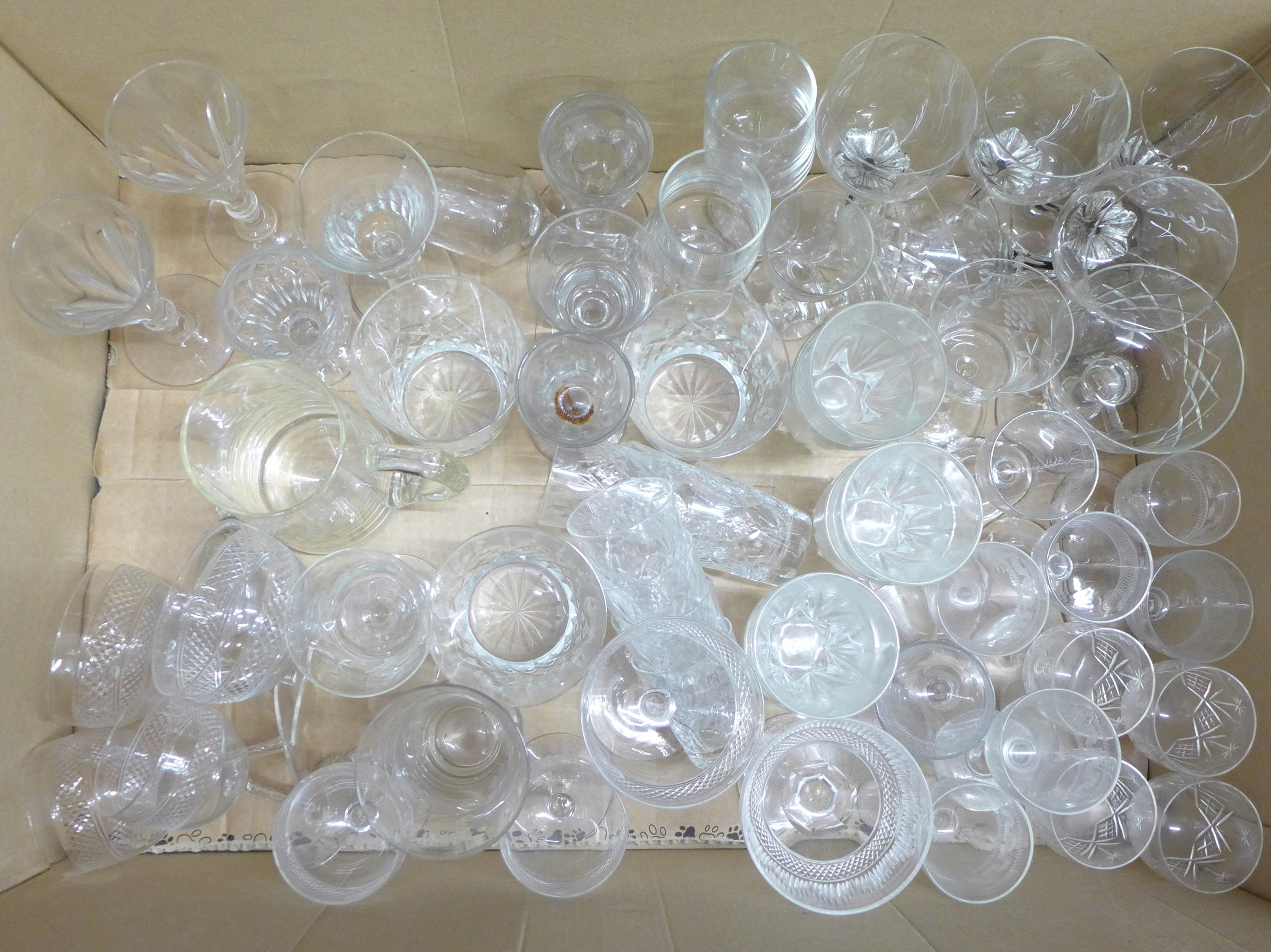 A collection of drinking glasses **PLEASE NOTE THIS LOT IS NOT ELIGIBLE FOR POSTING AND PACKING**