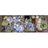 Four boxes of mixed china including Mason's Indian Tree, etc. **PLEASE NOTE THIS LOT IS NOT ELIGIBLE
