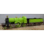A 3.5 inch gauge coal-fired live steam model of a 4-4-2 Great Northern Railway Stirling Single