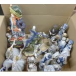 A box of decorative figures **PLEASE NOTE THIS LOT IS NOT ELIGIBLE FOR POSTING AND PACKING**