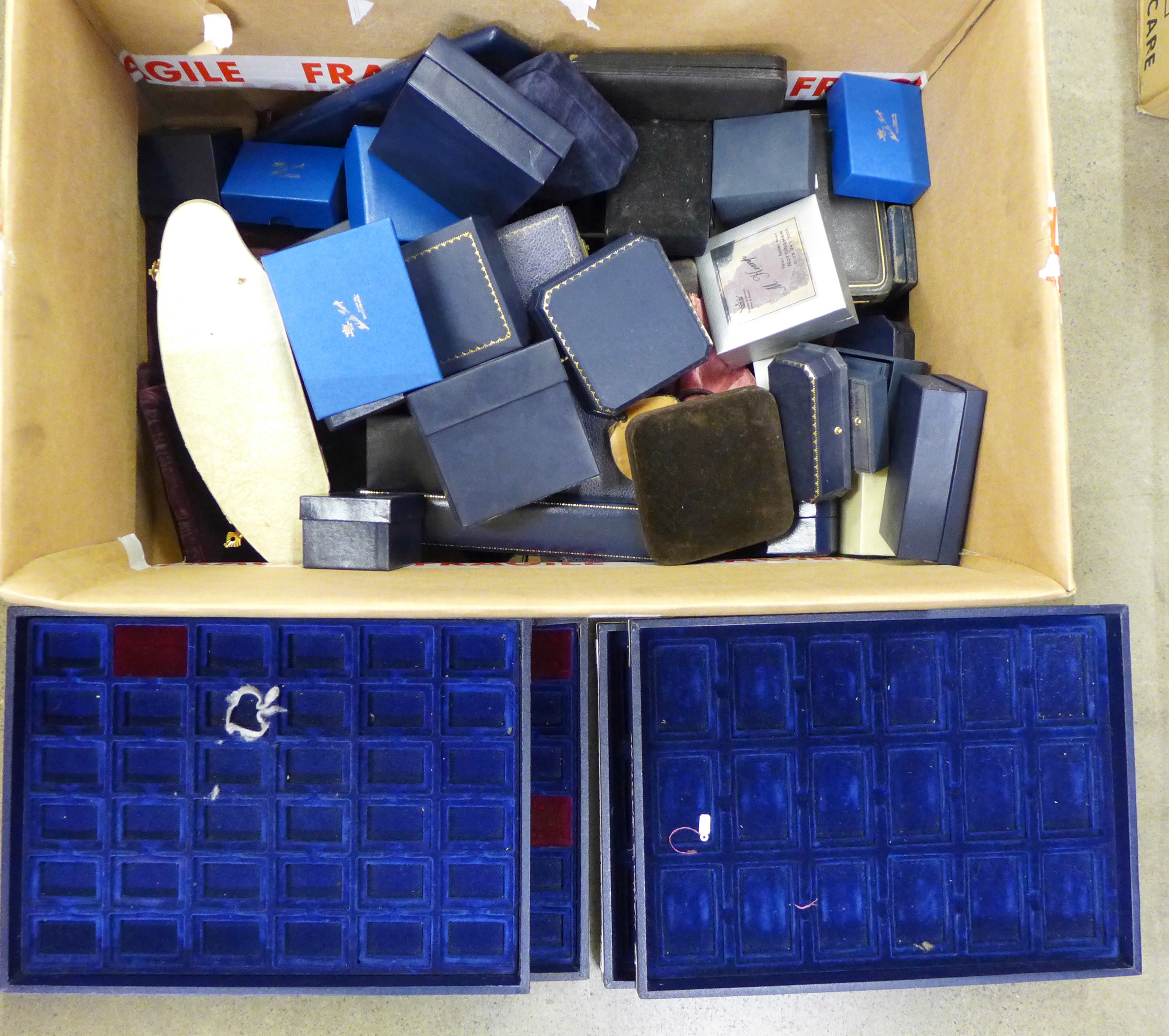 A large box of mixed jewellery and silver boxes and display items **PLEASE NOTE THIS LOT IS NOT