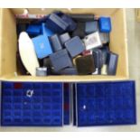 A large box of mixed jewellery and silver boxes and display items **PLEASE NOTE THIS LOT IS NOT