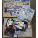 A Tamiya March 782 BMW 1/10th scale racing car, radio controlled, boxed