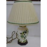 A Mason's Chartreuse table lamp and shade