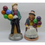 Two Royal Doulton figures, Balloon Boy and Balloon Girl