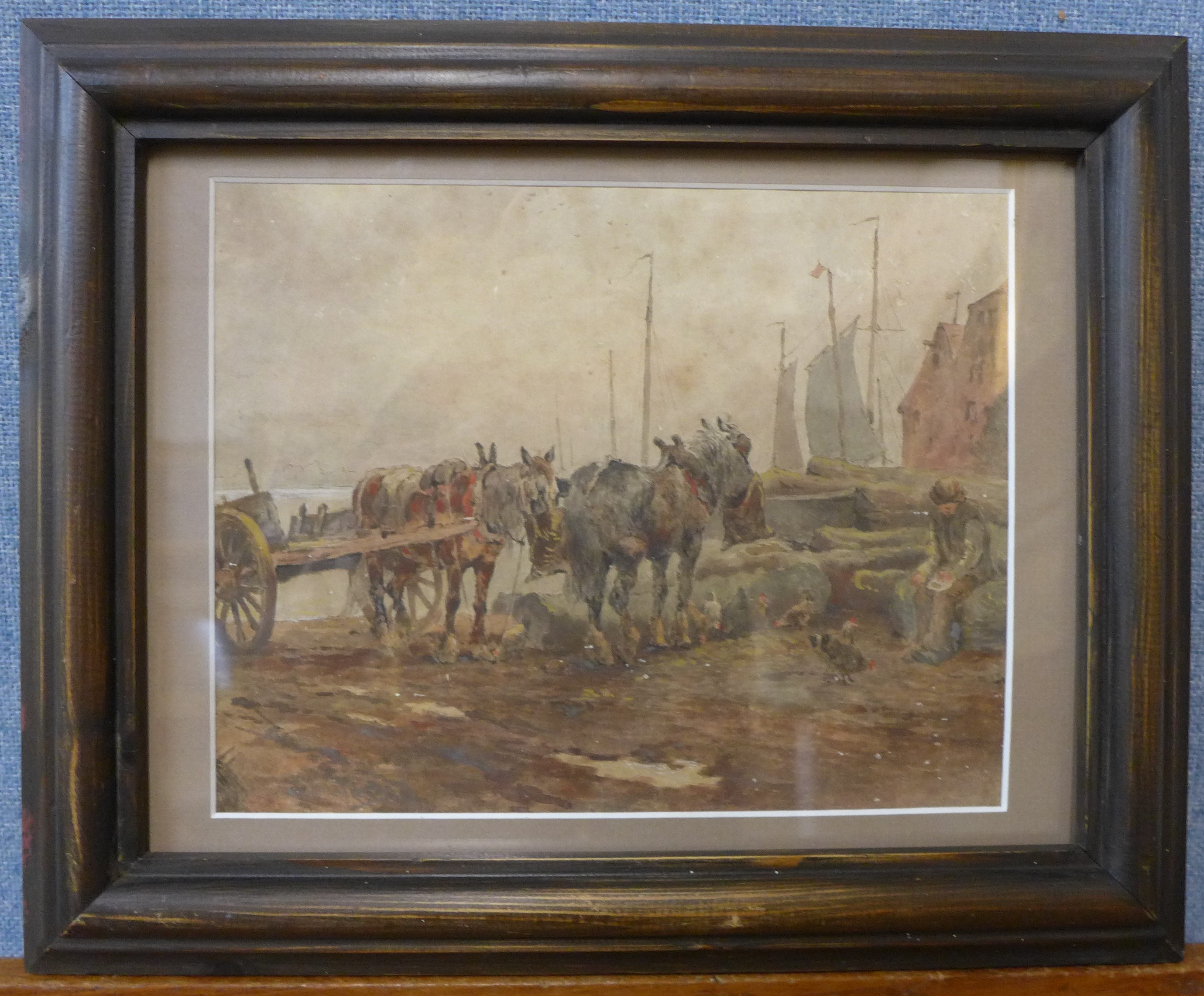 William Webb, Peel Harbour, watercolour, 19 x 24cms, framed - Image 2 of 3