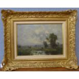 George Boyle (1842-1930), Impressionist landscape, oil on canvas, 24cm x 35cm, framed