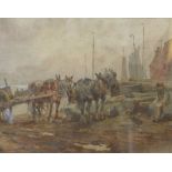 William Webb, Peel Harbour, watercolour, 19 x 24cms, framed