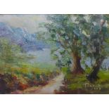 * Terrill, summer rural landscape, oil on board, 17 x 23cms, framed