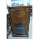 A Victorian inlaid walnut side cabinet