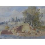 H.W., Kennelworth Castle, Warwickshire, watercolour, dated 1837, 23 x 32cms, framed