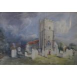 Charlotte Westlake, St. Peters Church, Ramsgate, watercolour, 23 x 33cms, framed